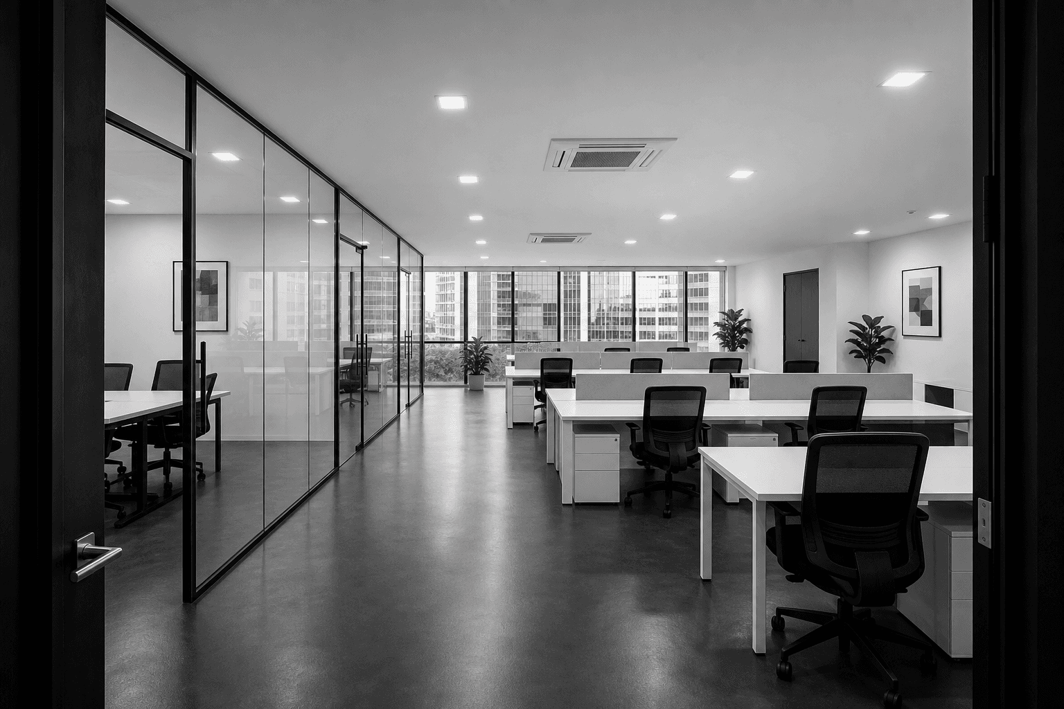 Open-plan fit-out, after