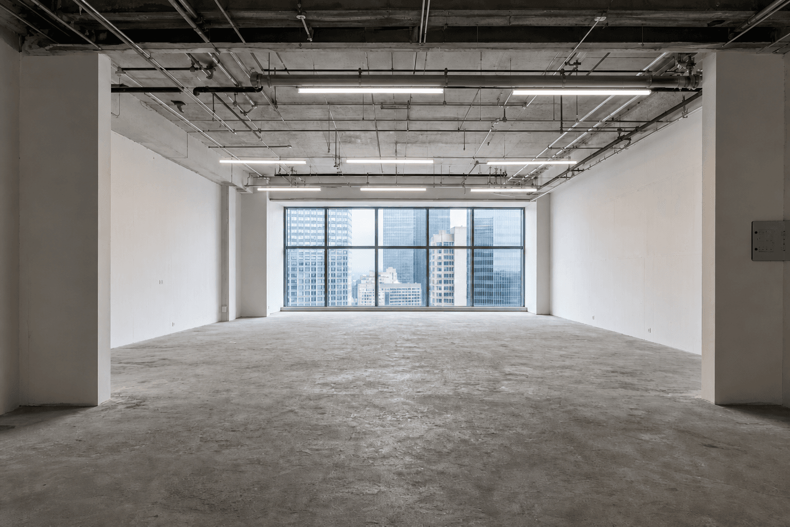 Open-plan fit-out, before