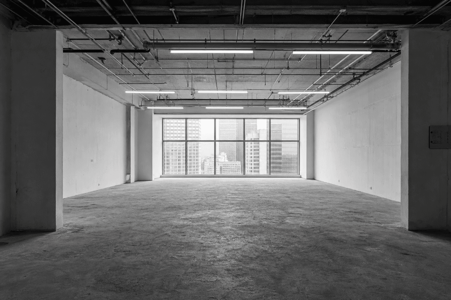 Open-plan fit-out, before