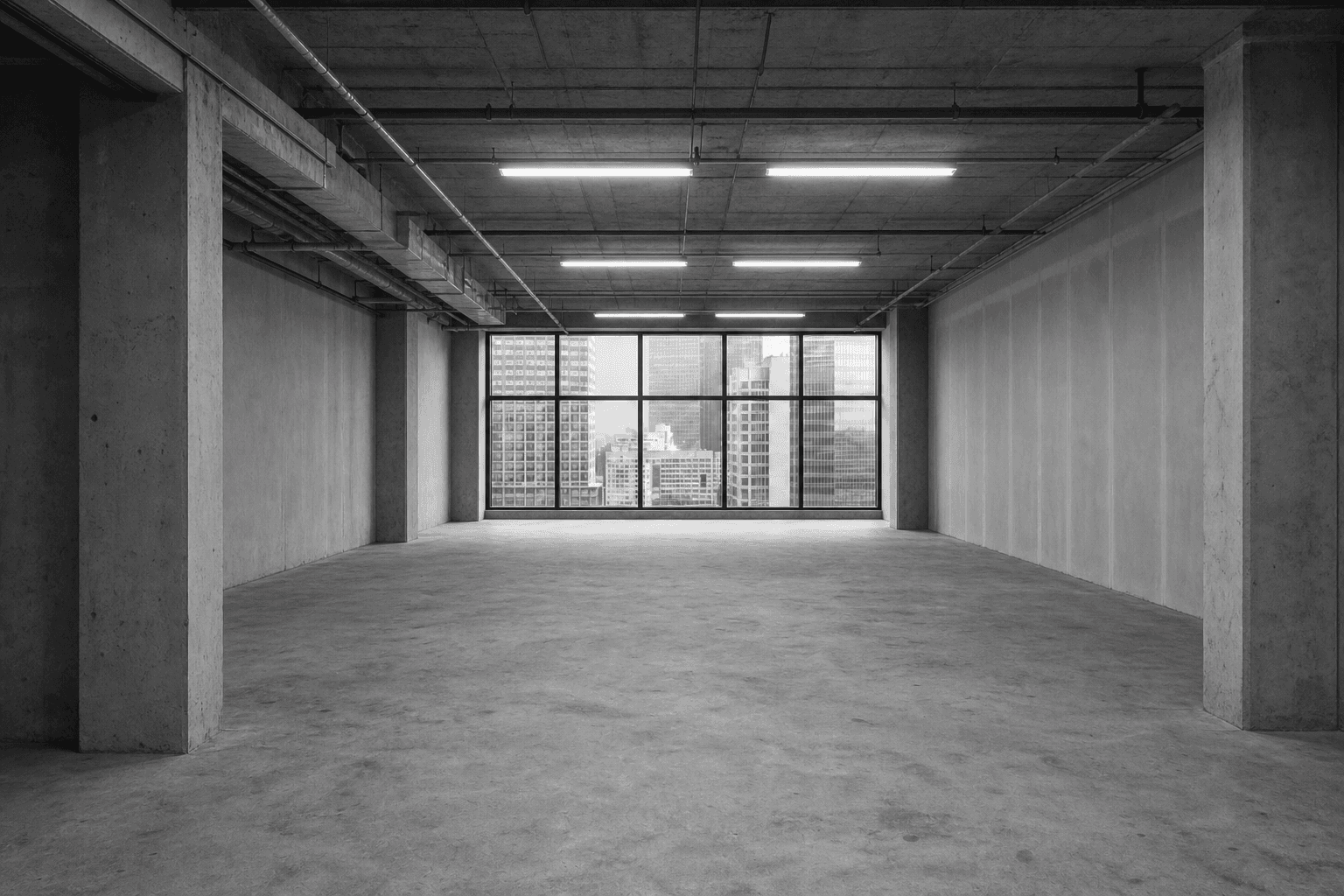 Glass suites + workstations, before