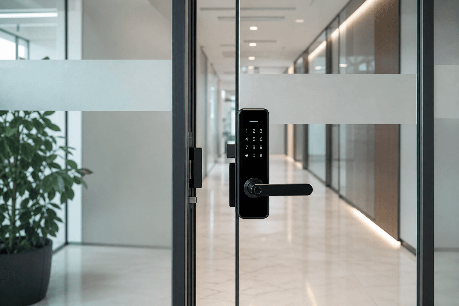 Digital lock installed for controlled office access